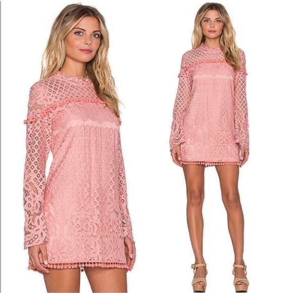 Tularosa Matilda Lace Dress In Blush - Picture 1 of 16